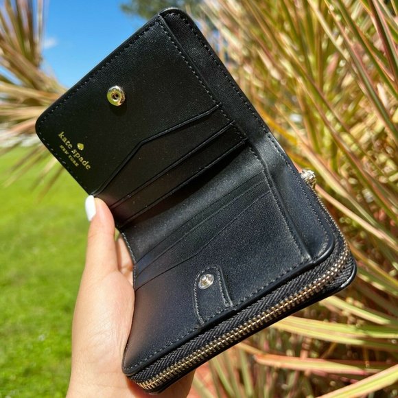 NWT Kate Spade Bifold Zip Around Wallet Black - Picture 7 of 7